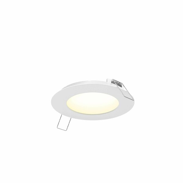 Dals Excel 4 Inch Round Panel Light With Dim-To-Warm Technology, White 5004-DW-WH